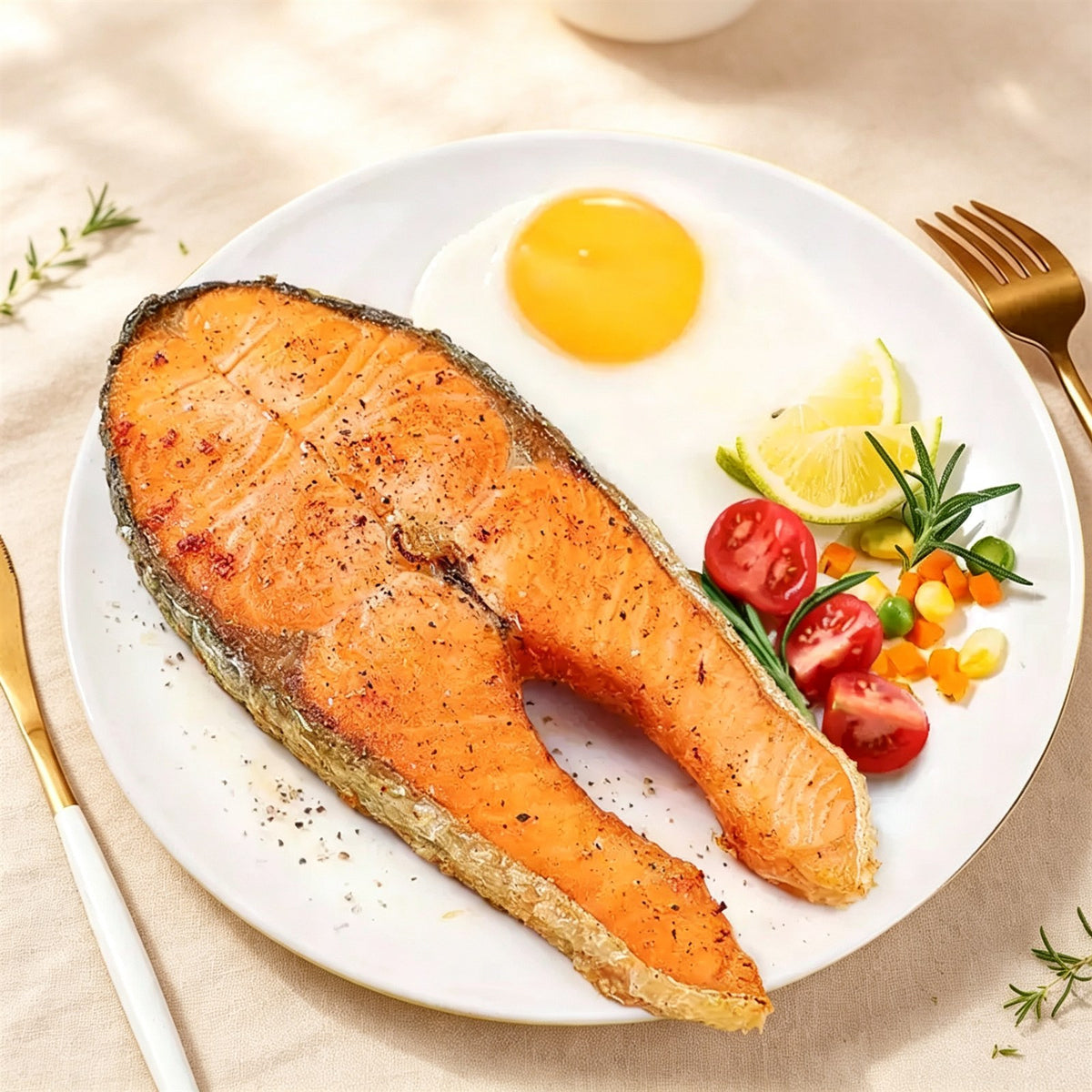 Premium Frozen Thick-Cut Salmon Steaks